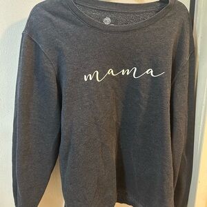 ‘Mama’ Pullover Sweatshirt - Charcoal